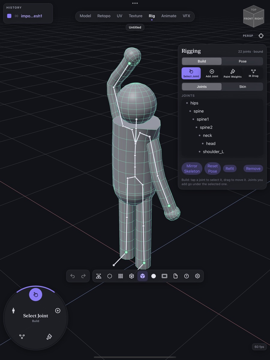 Rigging a humanoid character in Yumi3D